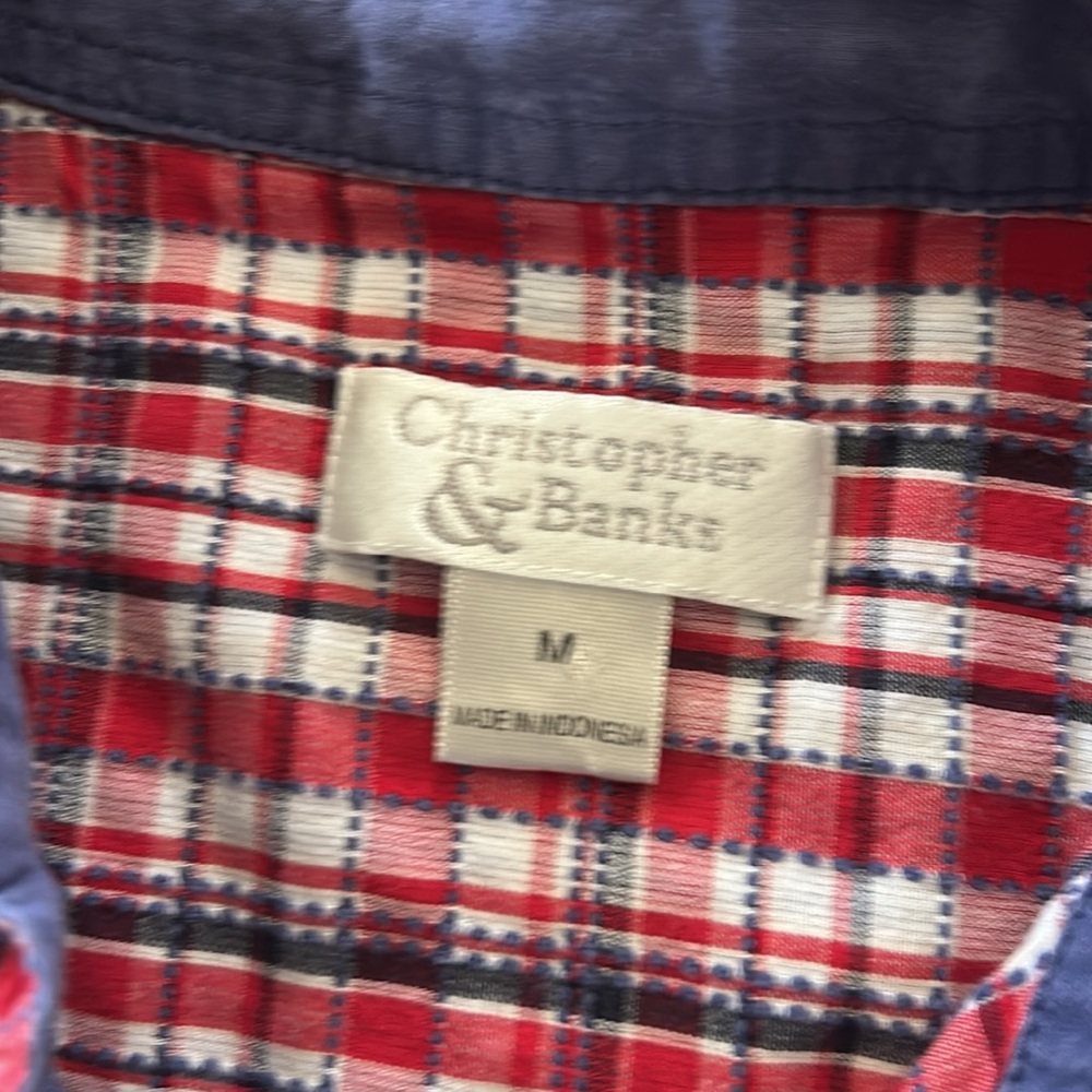 Red, White and Blue Plaid Shirt - Picture 13 of 16